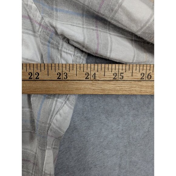 J Crew Flannel Shirt Mens SZ XL Beige Plaid Slim Fit Button Down - Picture 4 of 10